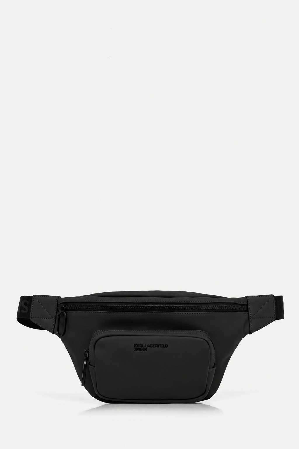 Karl Lagerfeld Coated Bumbag, Μαύρο - μπροστινή όψη
