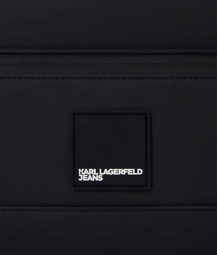 Karl Lagerfeld Borsa Crossbody Coated Technical Leather, Nero - vista alternativa 4