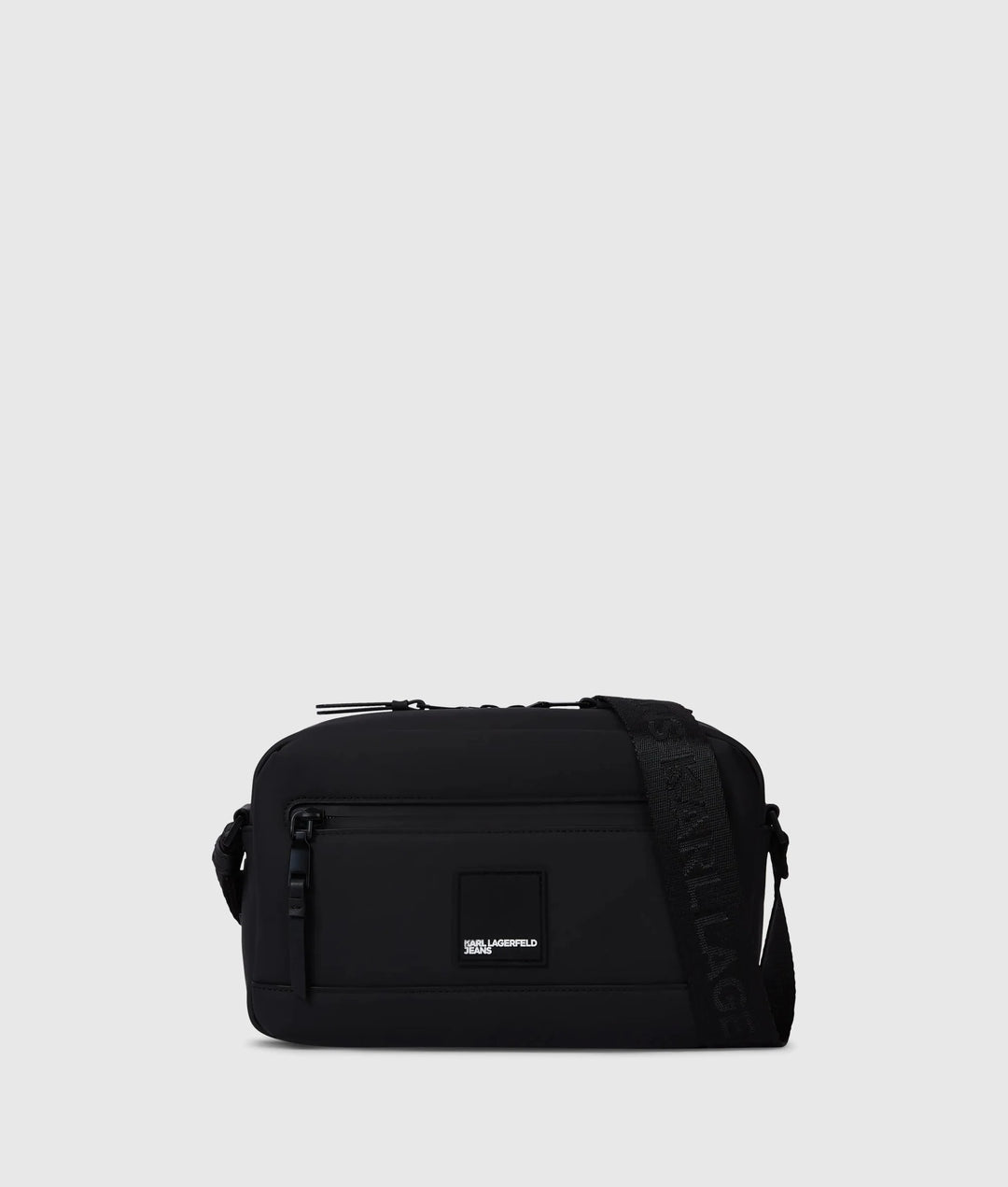 Karl Lagerfeld Borsa Crossbody Coated Technical Leather, Nero - vista frontale