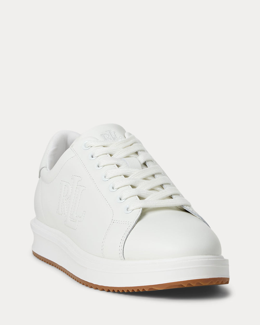 Lauren Ralph Lauren Damen Ainsley Leder-Sneaker in Snow White – alternative Ansicht