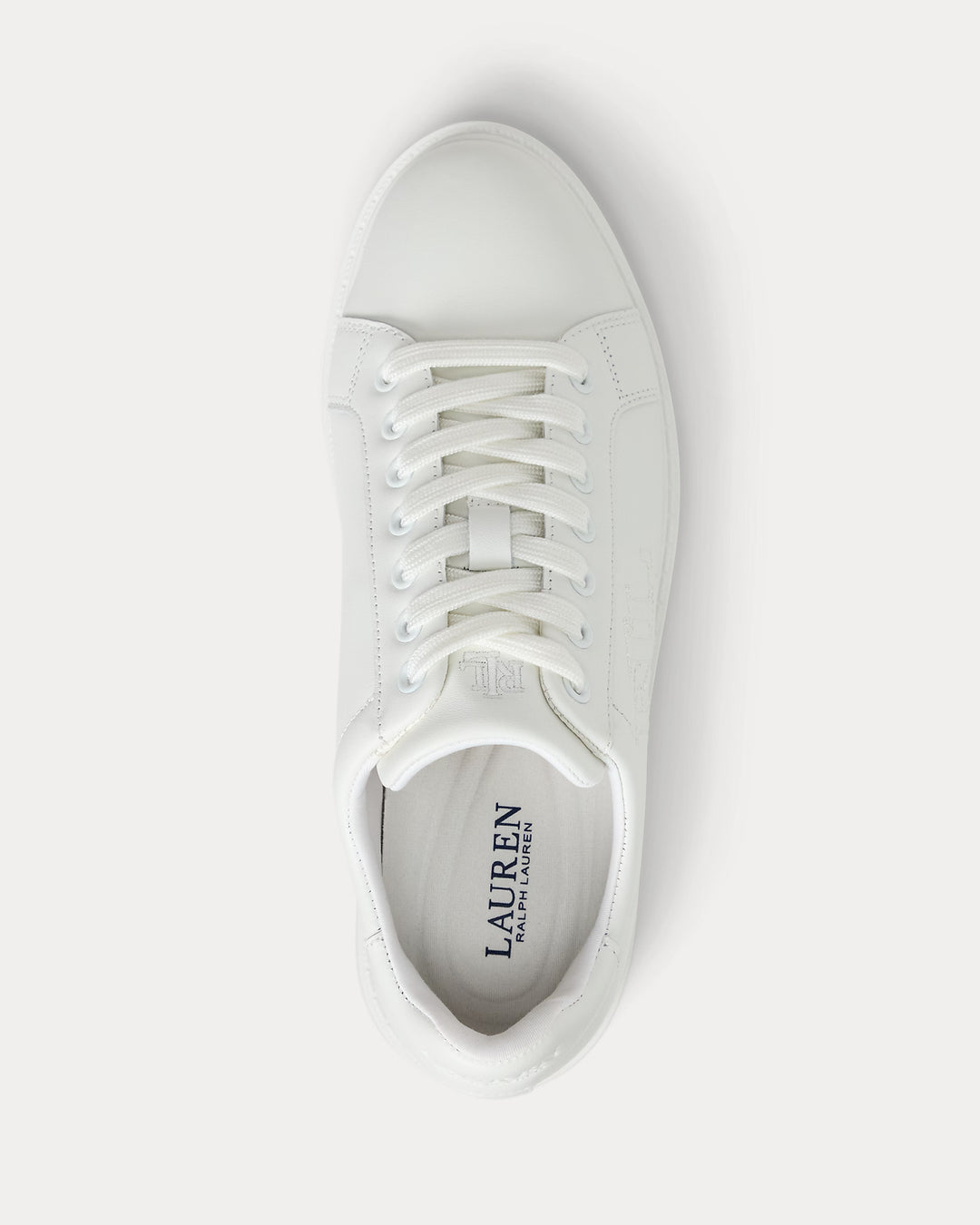 Lauren Ralph Lauren Damen Ainsley Leder-Sneaker in Snow White – alternative Ansicht