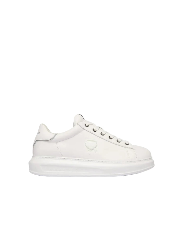 Karl Lagerfeld Kapri NFT Relief Lo Lace Sneakers, Λευκό - μπροστινή όψη
