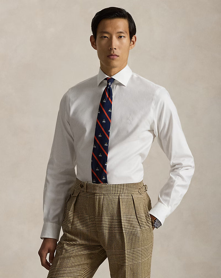 Ralph Lauren Ανδρικό Custom Fit Textured Πουκάμισο: Λευκό