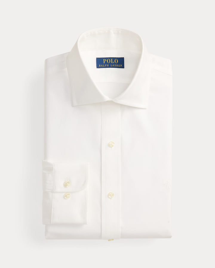 Ralph Lauren Ανδρικό Custom Fit Textured Πουκάμισο: Λευκό – φωτογραφία lifestyle