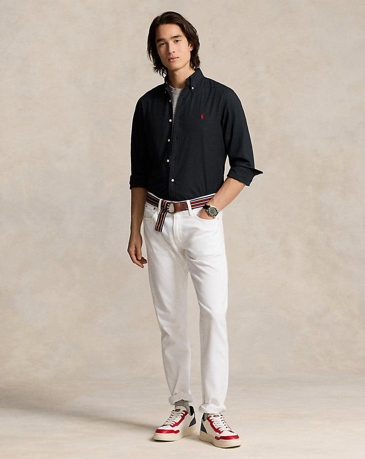 Custom Fit 弹力府绸衬衫 Ralph Lauren | 黑色, 视图 2