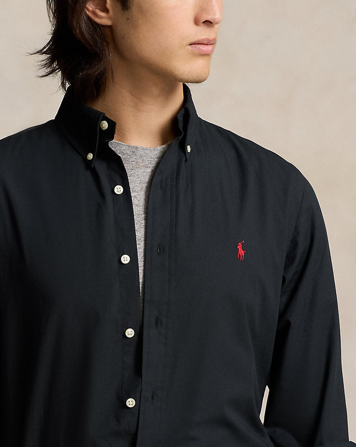 Custom Fit 弹力府绸衬衫 Ralph Lauren | 黑色, 视图 1