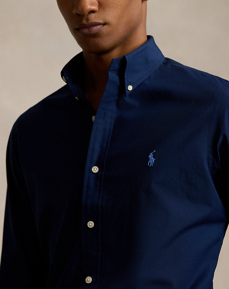 Custom Fit 弹力府绸衬衫 Ralph Lauren | Newport Navy, 视图 1