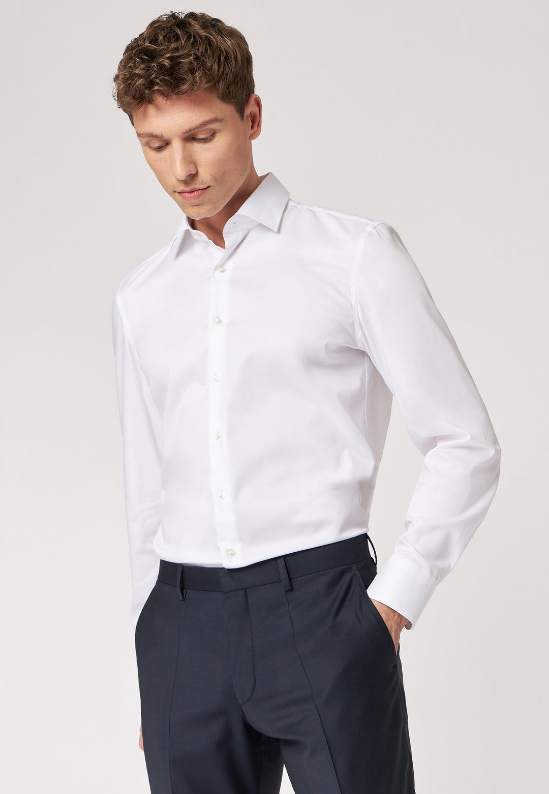 Roy Robson Non-Iron Businesshemd Regular Fit: Weiß