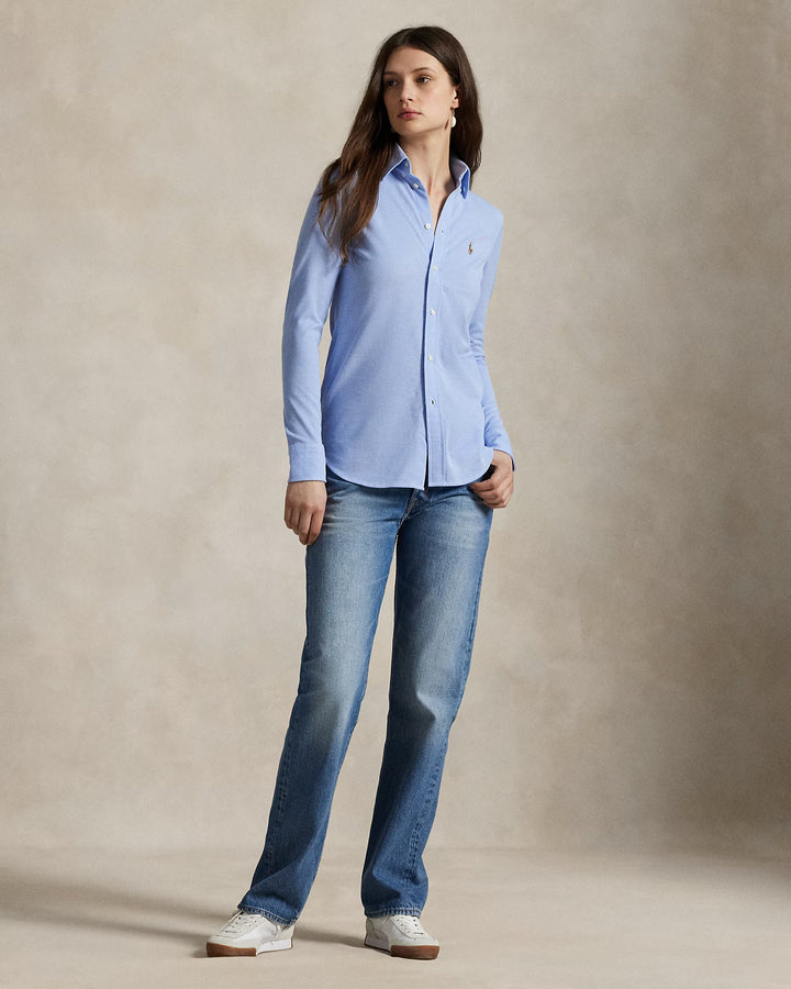 Ralph Lauren Γυναικείο Knit Oxford Slim Fit: Harbor Blue – εναλλακτική όψη