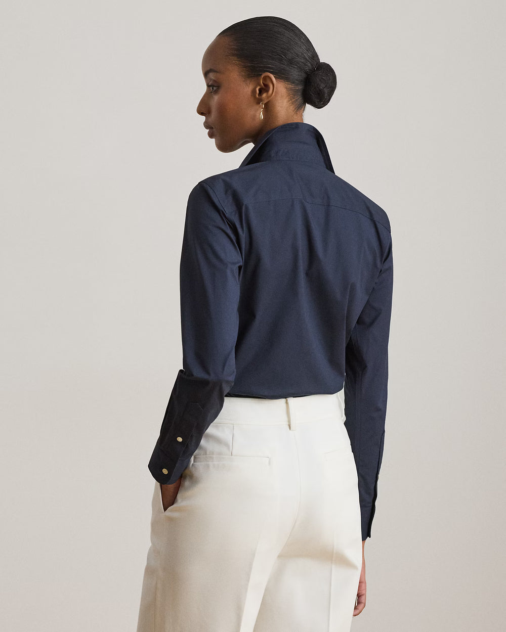 Lauren Ralph Lauren Easy Care Stretch-Bluse: Navy – alternative Ansicht