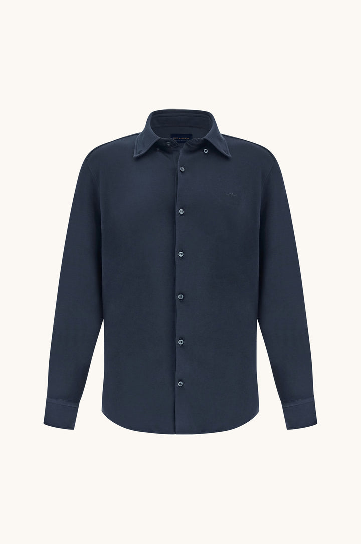 Paul &amp; Shark Πουκάμισο από βαμβάκι Supima με Γαλλικό Γιακά: Navy – εναλλακτική όψη