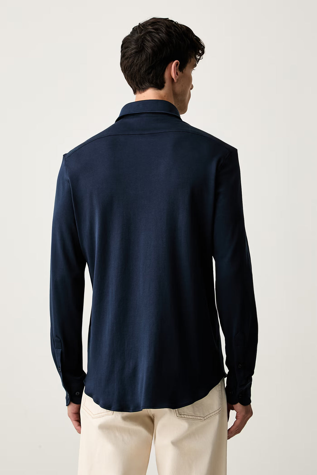 Paul &amp; Shark Πουκάμισο από βαμβάκι Supima με Γαλλικό Γιακά: Navy – εναλλακτική όψη