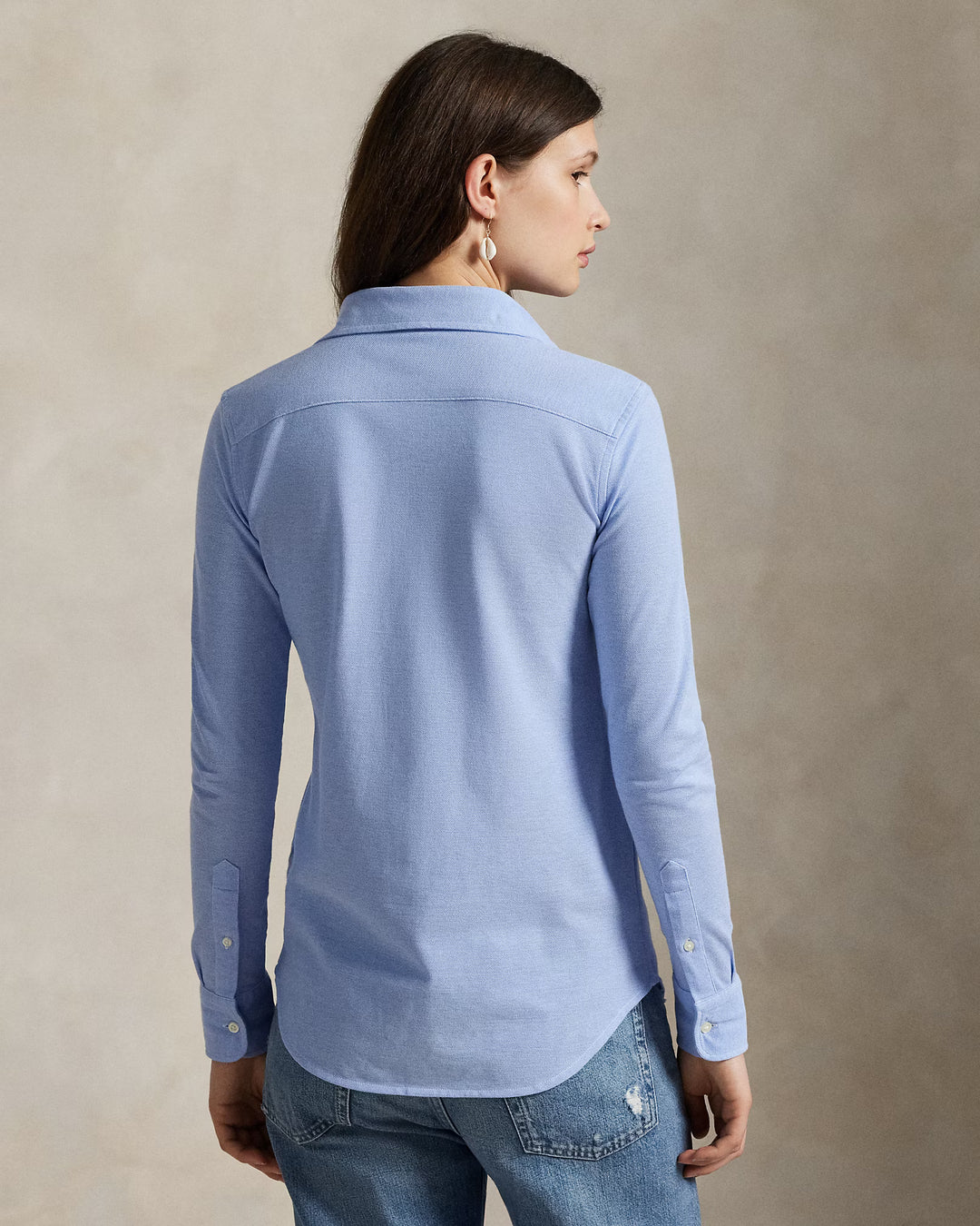 Ralph Lauren Camicia Oxford Donna Slim Fit: Harbor Blue – vista alternativa