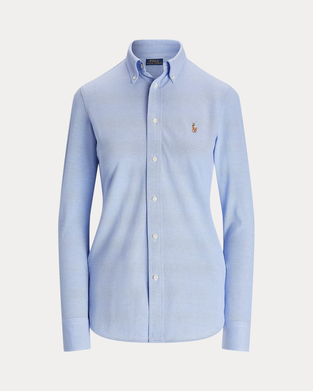 Ralph Lauren Camicia Oxford Donna Slim Fit: Harbor Blue – immagine lifestyle