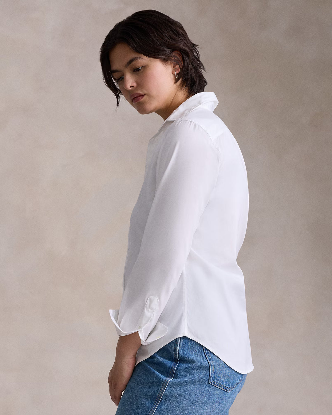Ralph Lauren Camisa Mujer Algodón Slim Fit: Blanca – vista alternativa
