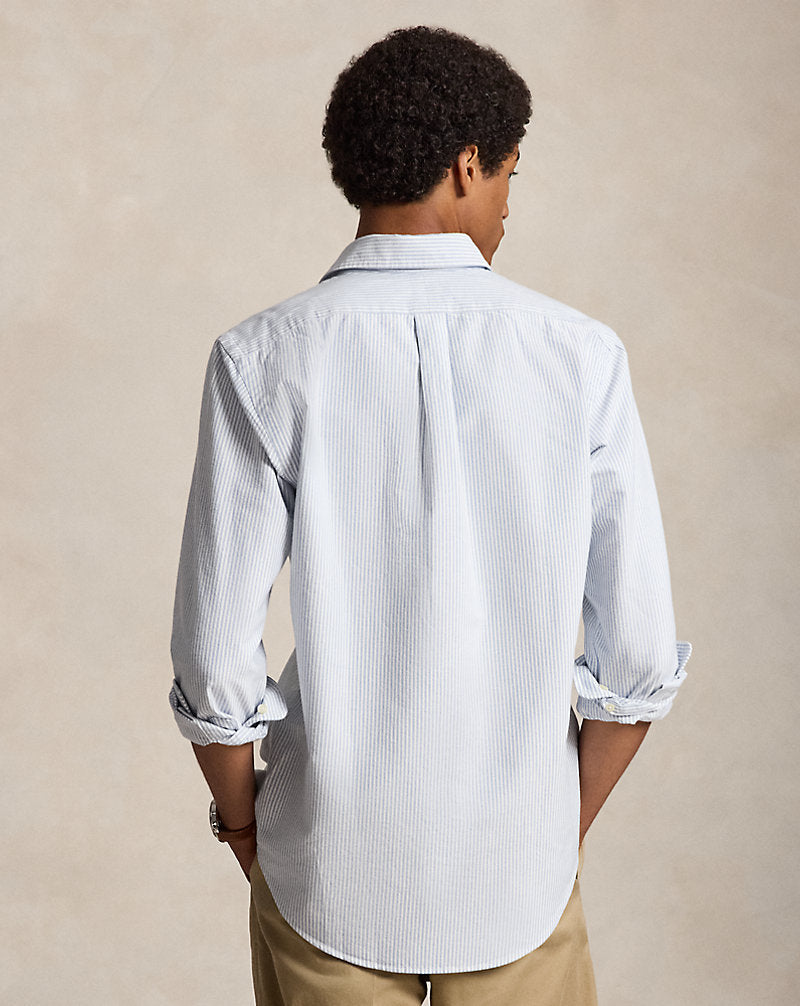 Ριγέ πουκάμισο Oxford Custom Fit Ralph Lauren | Μπλε/Λευκό ριγέ, όψη 1