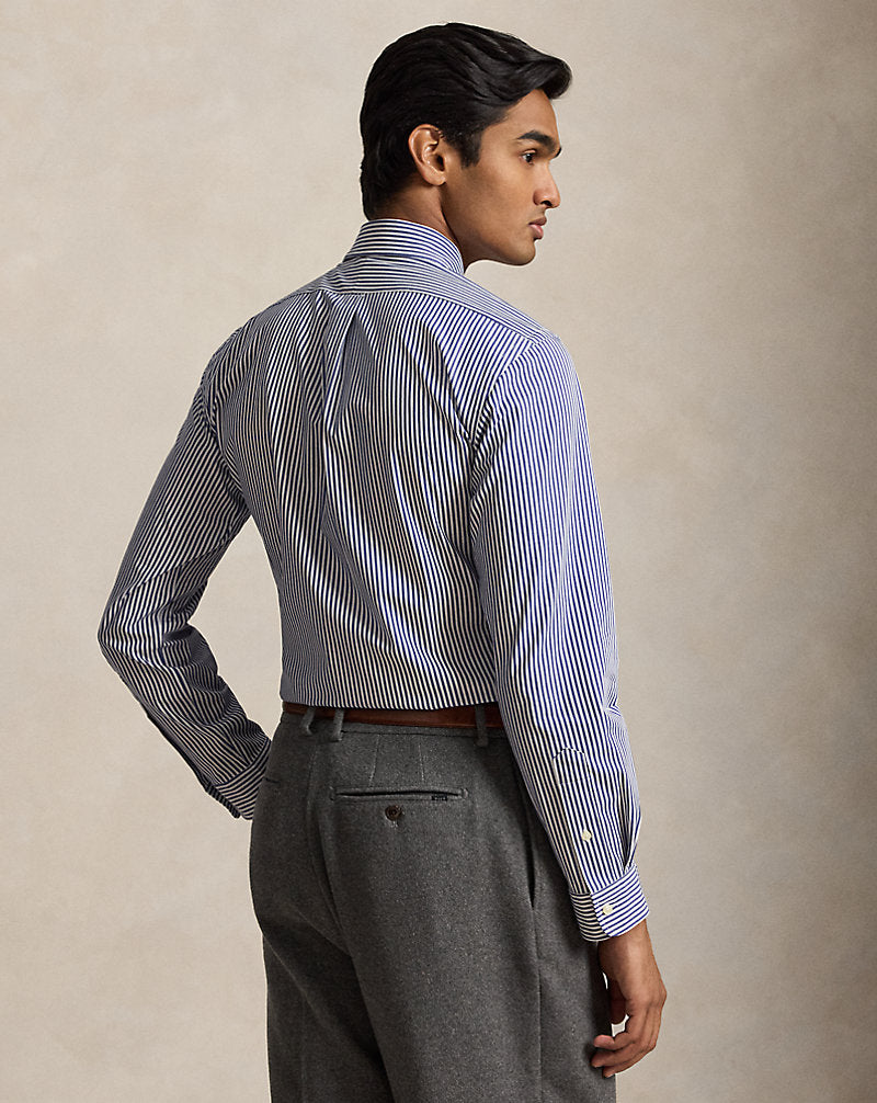 Camisa de rayas de popelina elástica Custom Fit Ralph Lauren | Azul marino/Blanco, vista 1