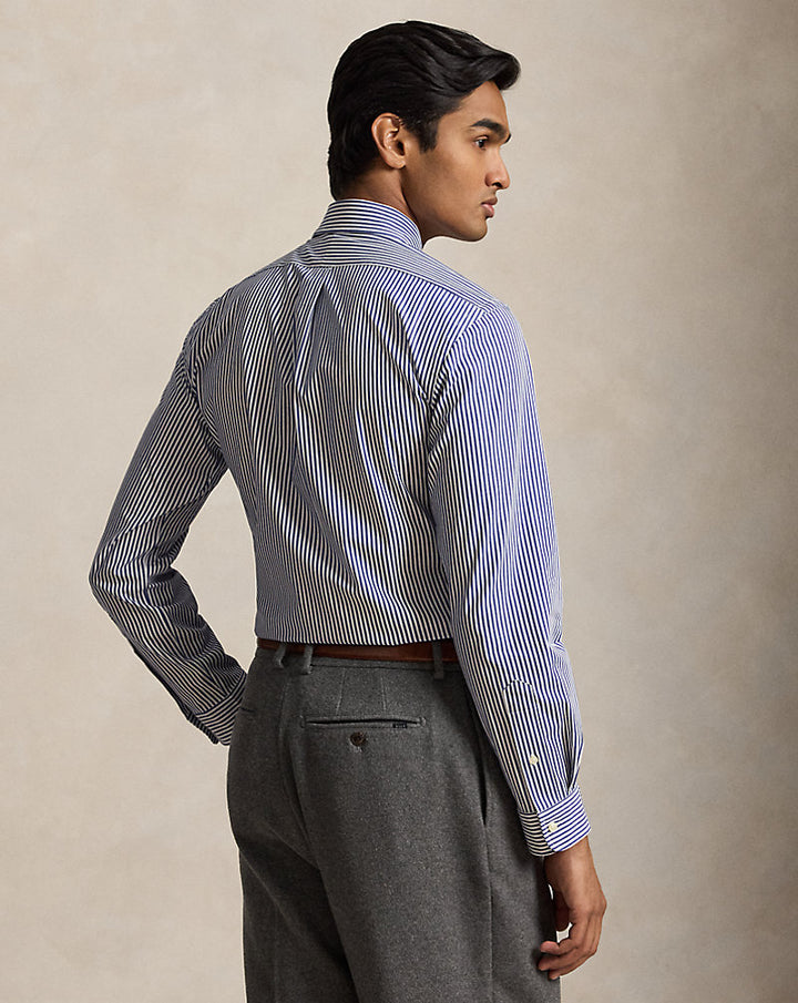 Custom Fit 条纹弹力府绸衬衫 Ralph Lauren | 海军蓝/白色, 视图 1