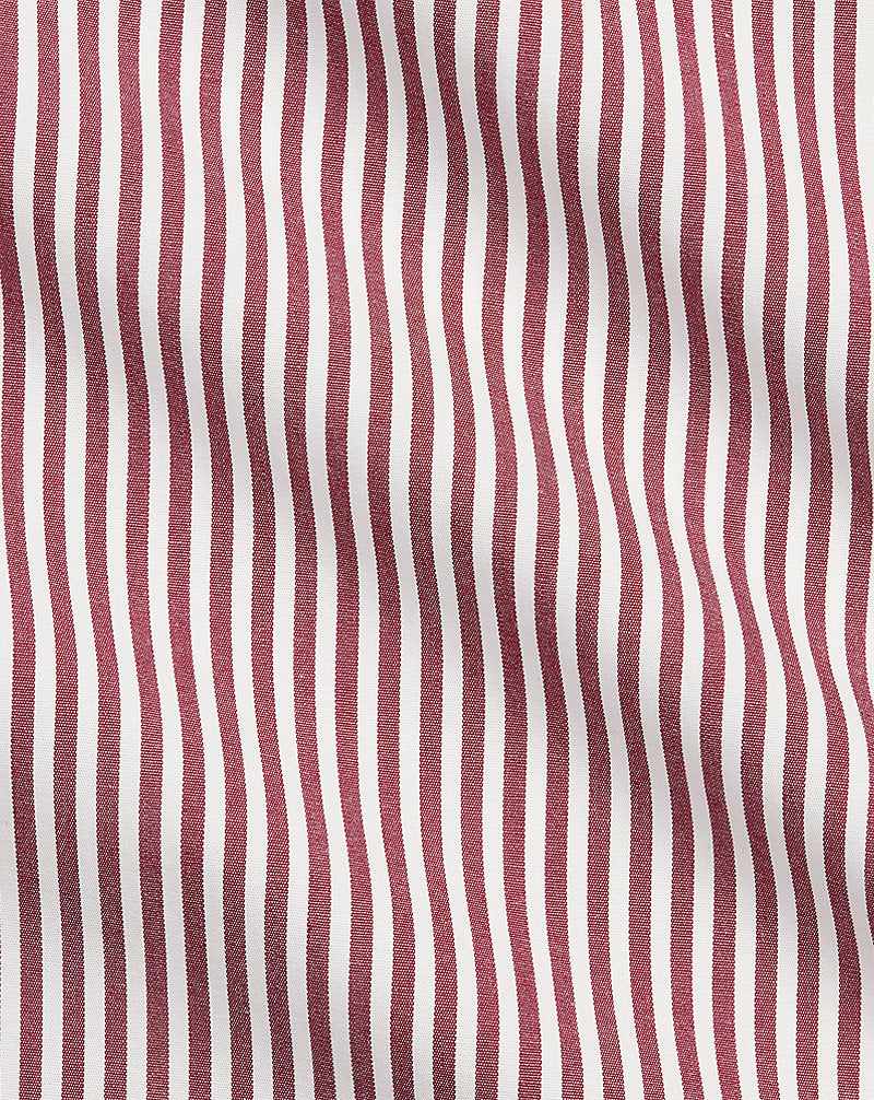 Camicia a righe in popeline stretch Custom Fit Ralph Lauren | Bordeaux/Bianco, vista 1