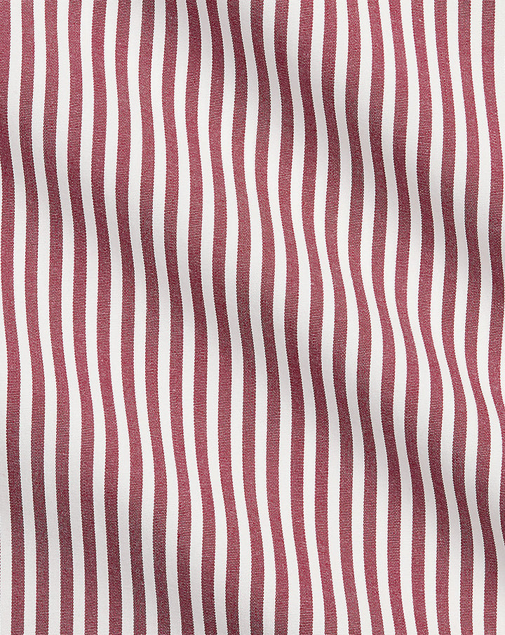 Camicia a righe in popeline stretch Custom Fit Ralph Lauren | Bordeaux/Bianco, vista 1