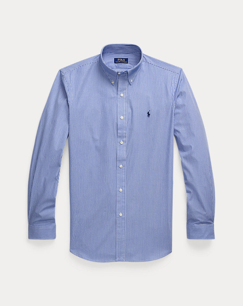 Custom Fit 弹力府绸衬衫 Ralph Lauren | 蓝/白细条纹, 视图 1