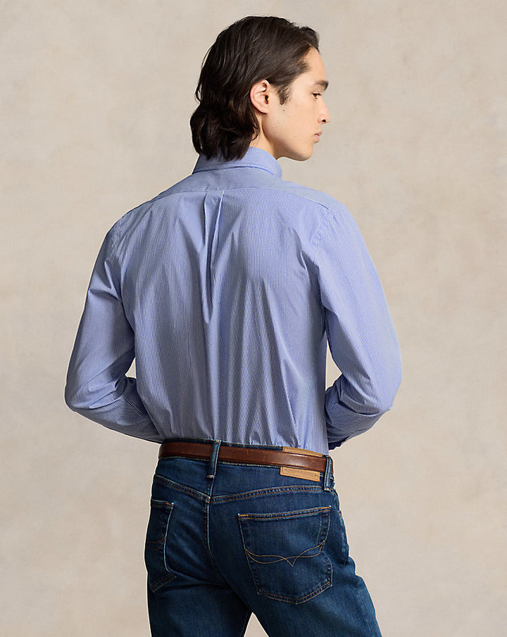 Custom Fit 弹力府绸衬衫 Ralph Lauren | 蓝/白细条纹, 视图 1