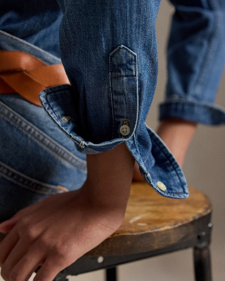 Ralph Lauren Chemise femme en denim coupe ajustée | Merced Wash – photo du produit 03