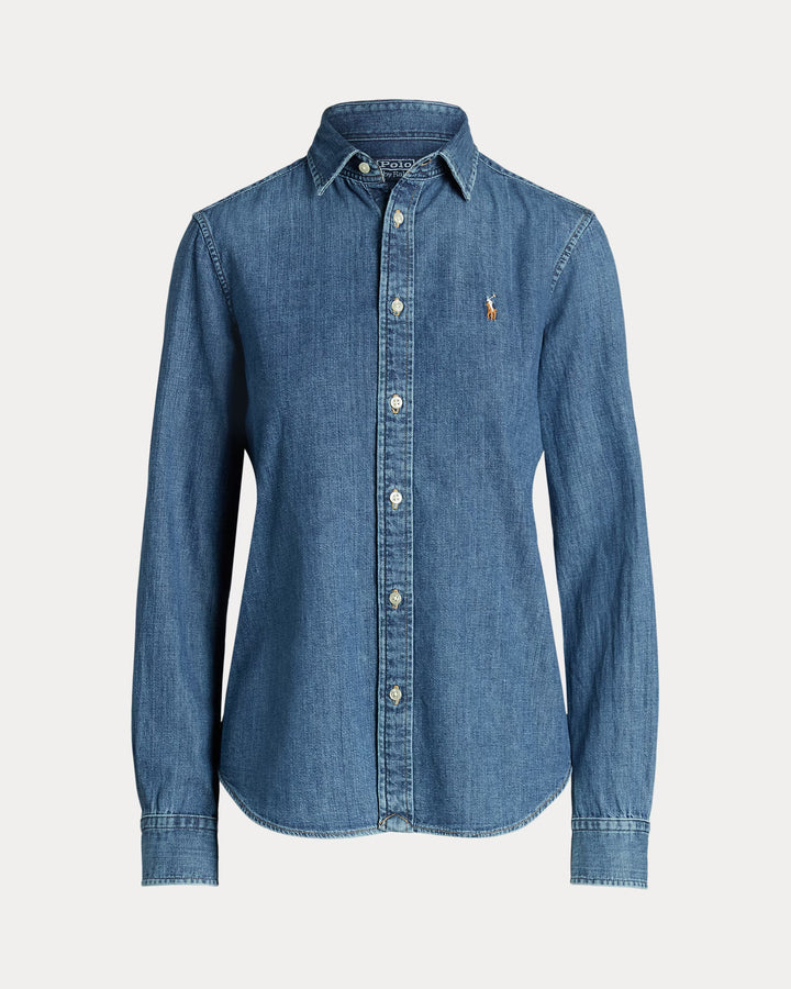 Ralph Lauren Chemise femme en denim coupe ajustée | Merced Wash – photo du produit 06