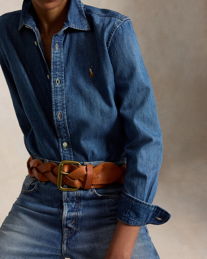 Ralph Lauren Chemise femme en denim coupe ajustée | Merced Wash – photo du produit 08