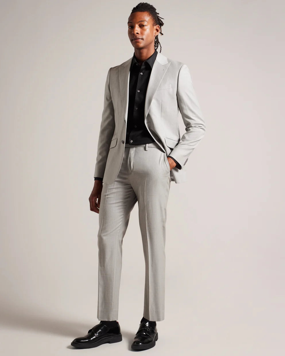 Ted Baker Lecce Υποκάμισο με Ρίγα με Υφή | Μαύρο