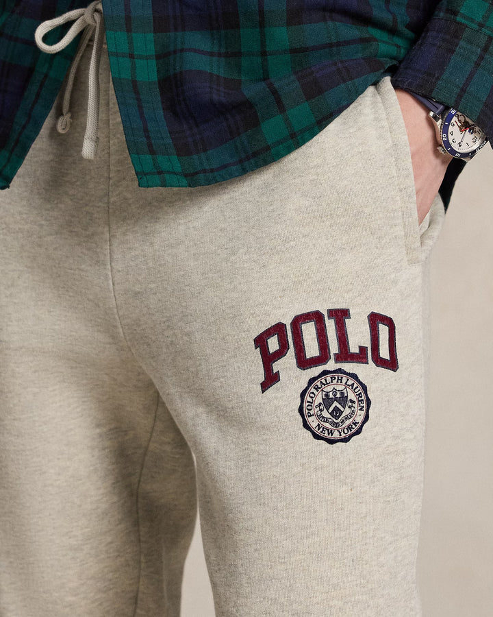 Ralph Lauren Παντελόνι Φόρμας Φλις με Λογότυπο | Γκρι Μελανζέ – όψη προϊόντος 03