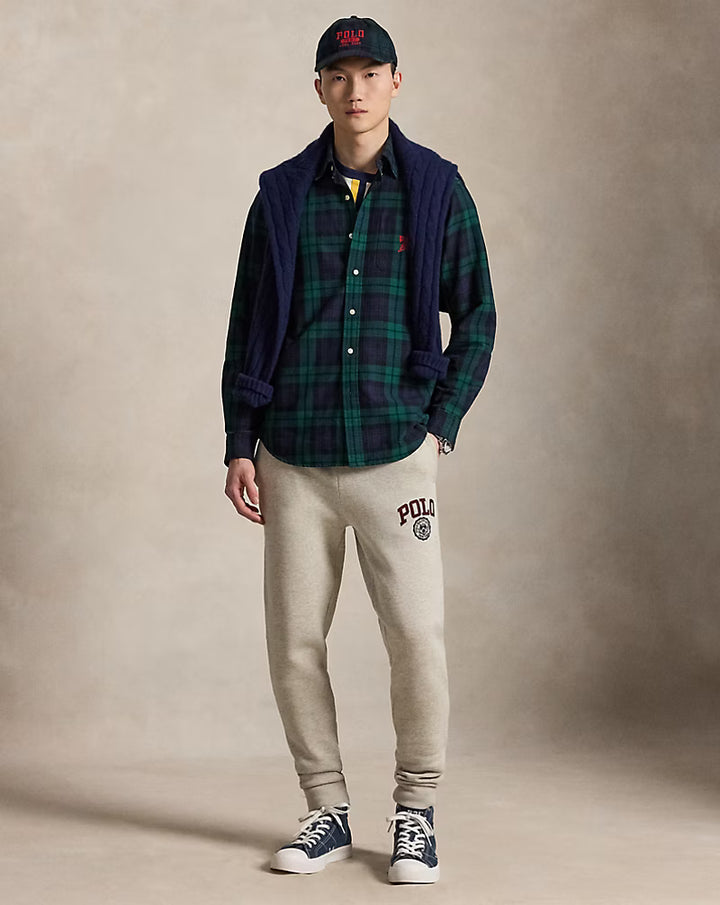 Ralph Lauren Παντελόνι Φόρμας Φλις με Λογότυπο | Γκρι Μελανζέ – όψη προϊόντος 04