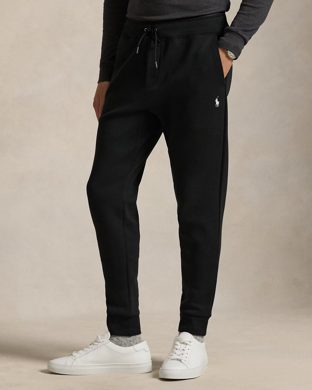 Ralph Lauren Pantalon de jogging en double maille | Noir – vue du produit 01