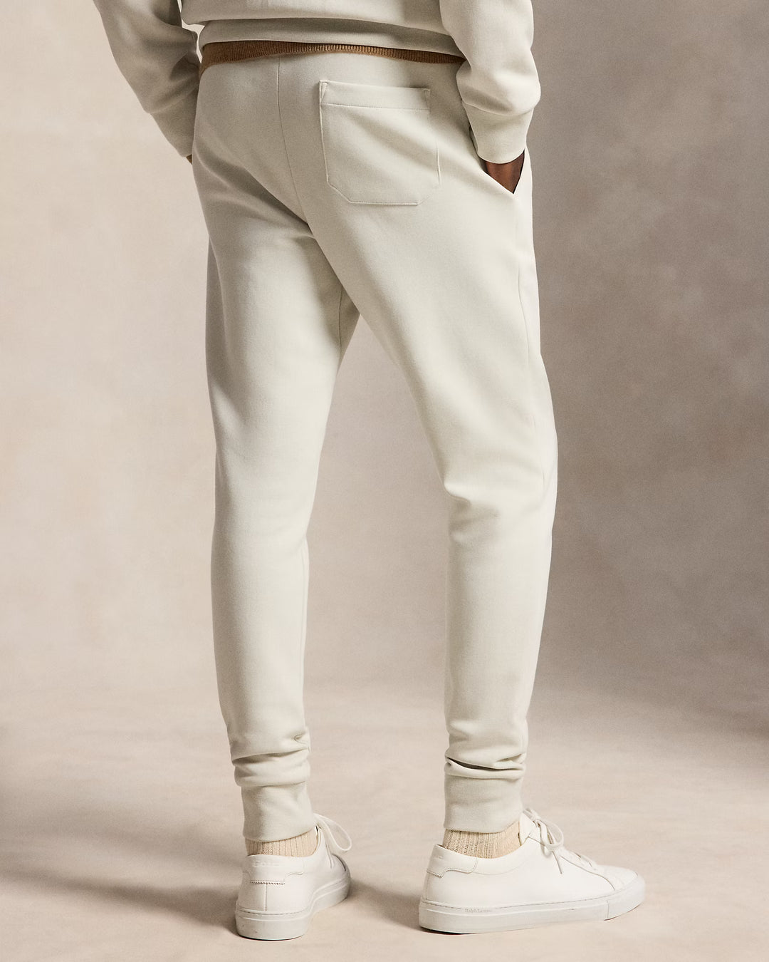 Ralph Lauren Double-Knit Jogging Bottoms in Stone Pebble – product view 02