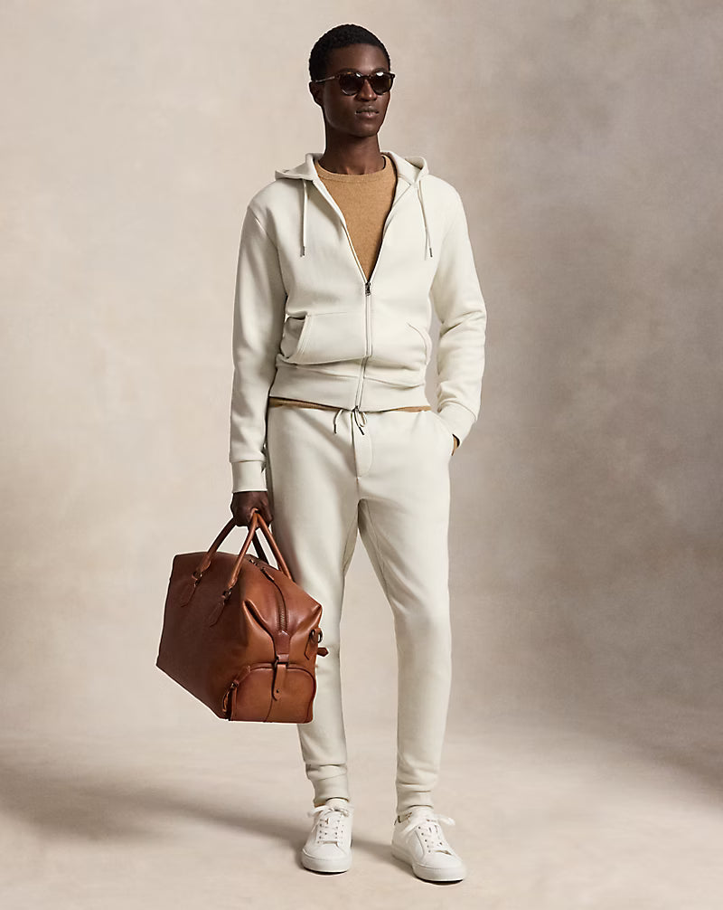Ralph Lauren Double-Knit Jogging Bottoms in Stone Pebble – product view 05