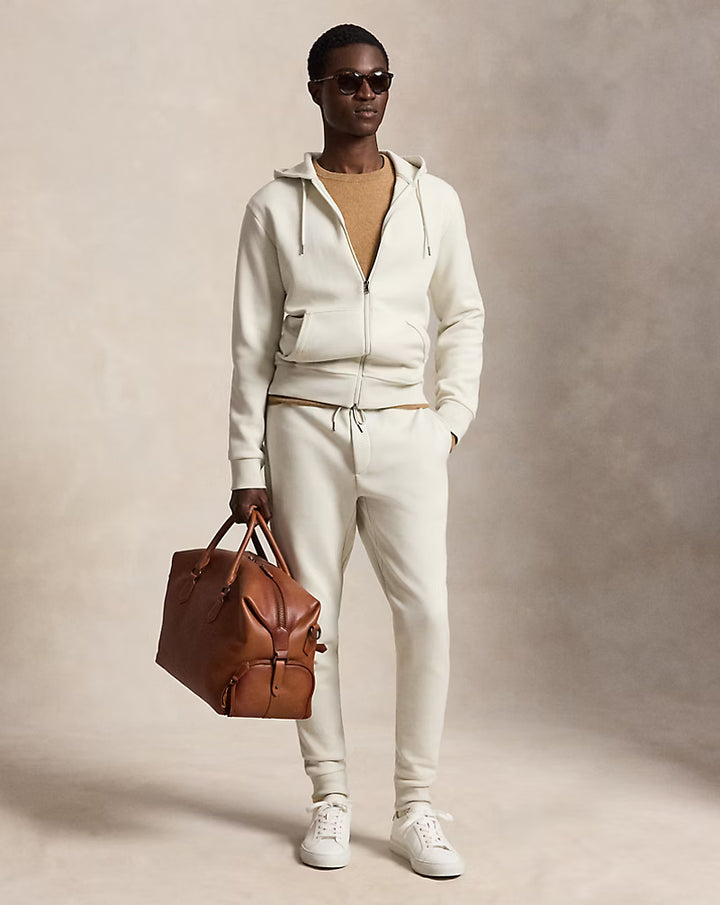 Ralph Lauren Double-Knit Jogging Bottoms in Stone Pebble – product view 05