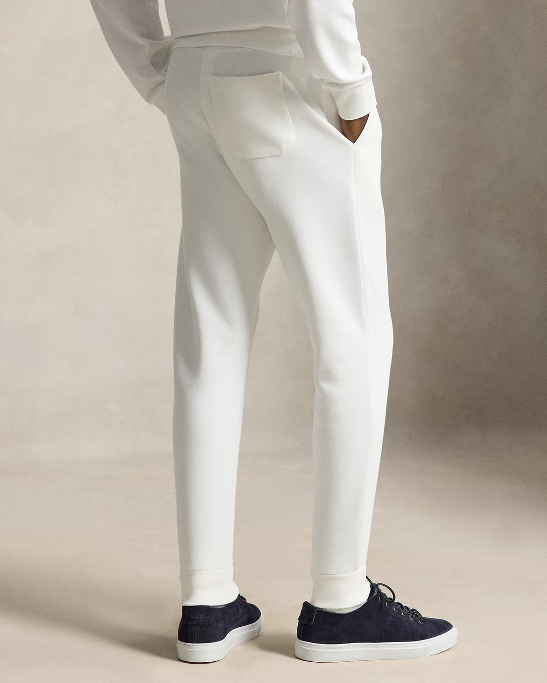 Ralph Lauren Double-Knit Jogging Bottoms in White – product view 02