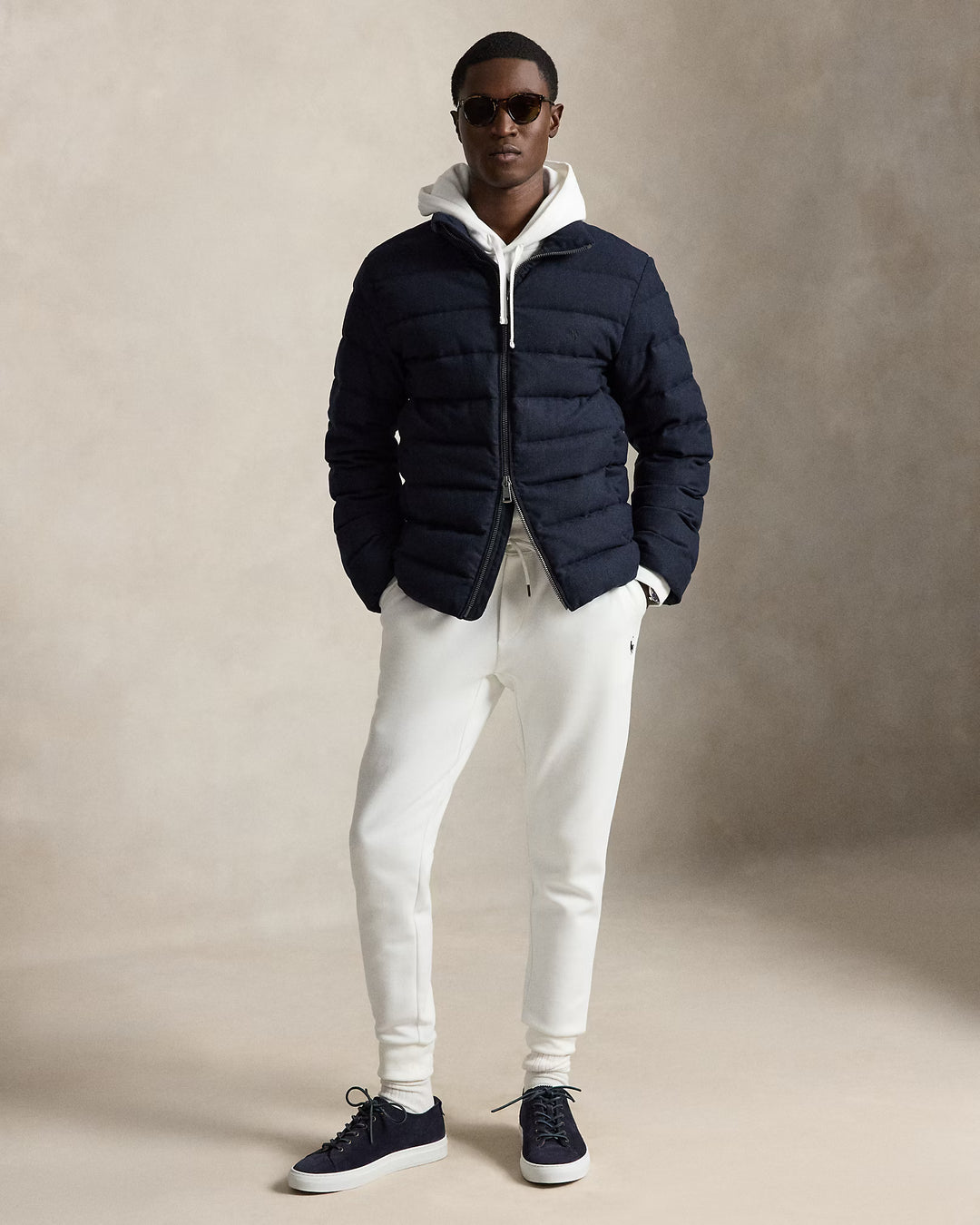 Ralph Lauren Double-Knit Jogging Bottoms in White – product view 05