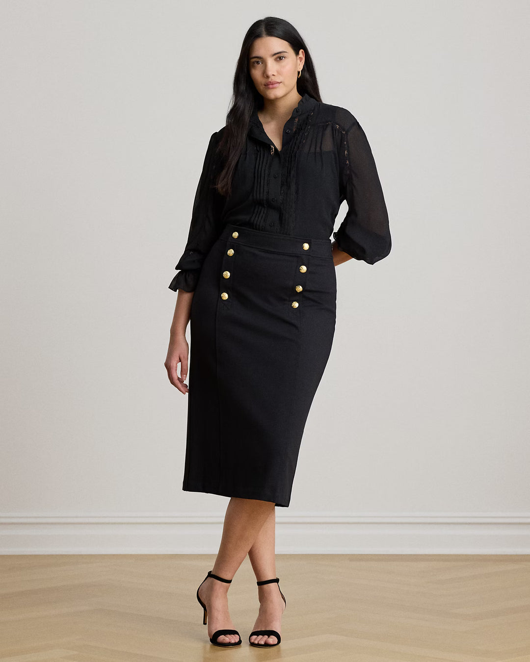 Lauren Ralph Lauren Sailor 铅笔裙，黑色 – 其他角度