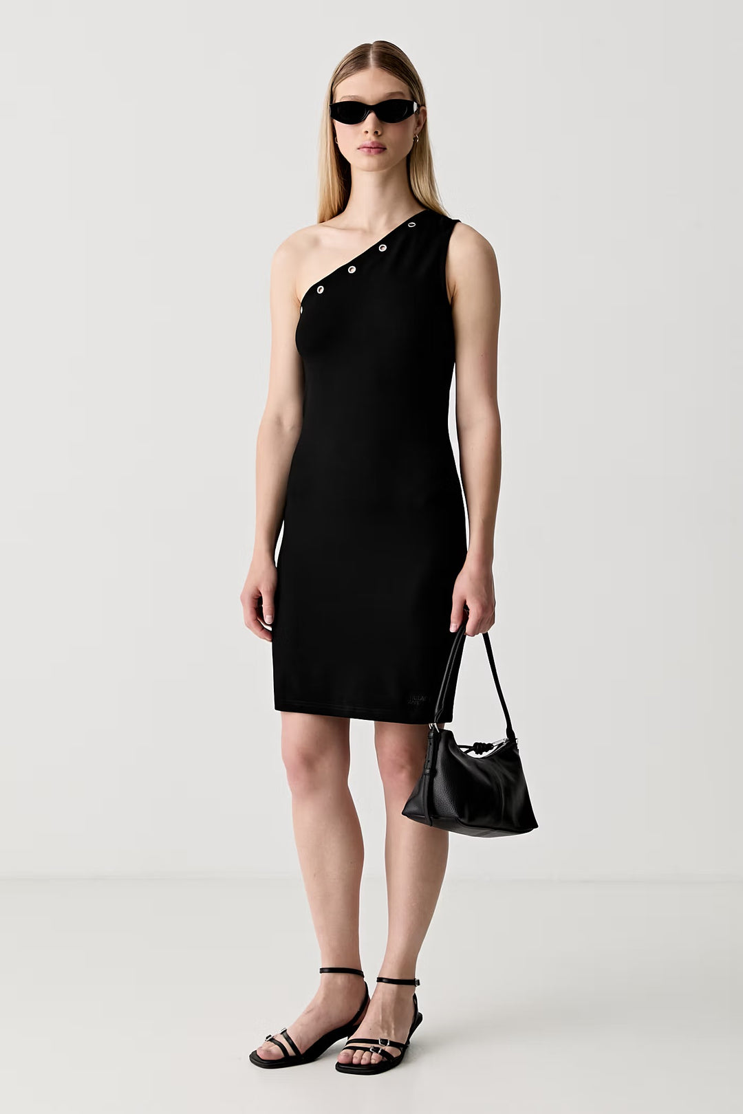 Karl Lagerfeld One-Shoulder 修身连衣裙 – 黑色 – 其他视图 5