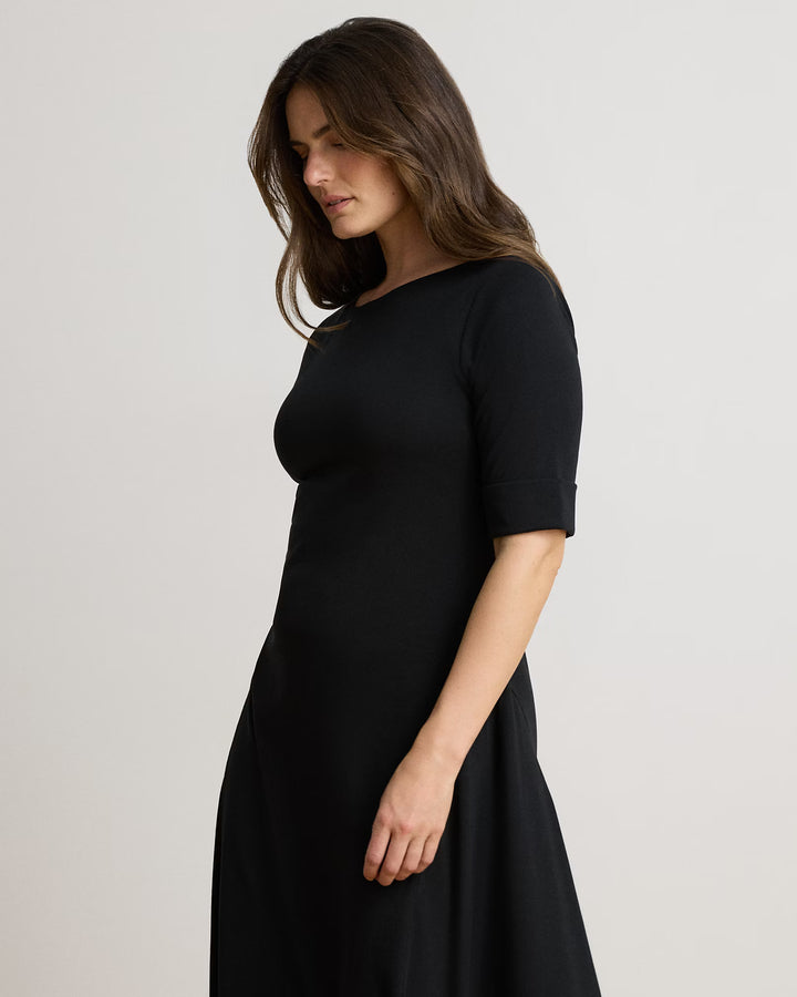 Lauren Ralph Lauren Rib-Knit Midi Φόρεμα: Μαύρο – εναλλακτική όψη