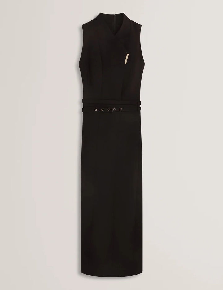 Ted Baker Hanlied Vestido Midi Sastre Sin Mangas | Negro – vista alternativa 6