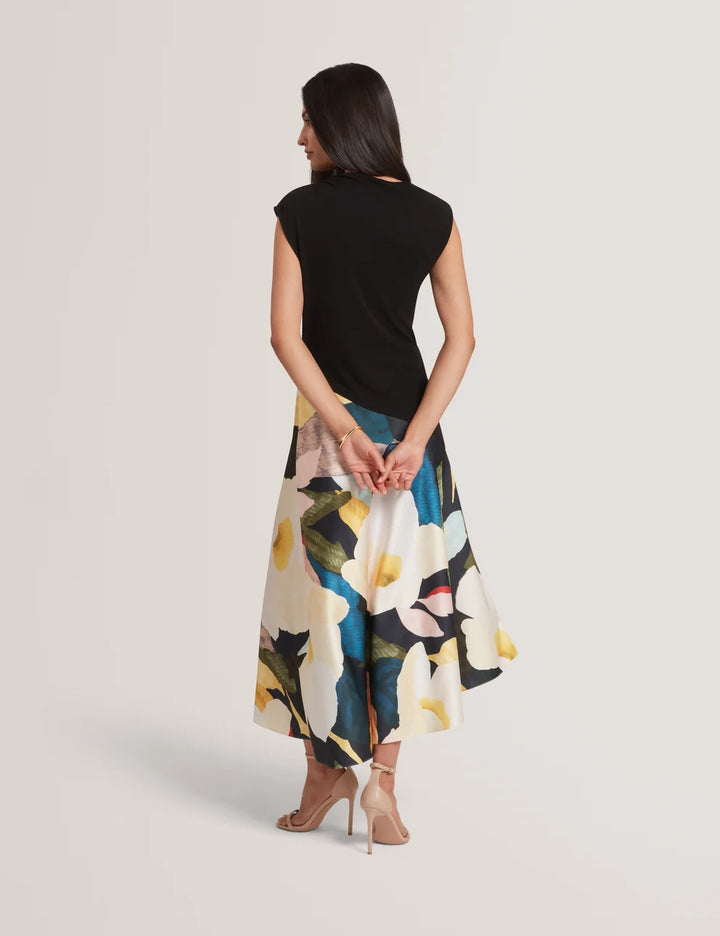 Ted Baker Aeslyn Vestido Midi de Jersey con Falda de Satén | Negro – vista alternativa 2