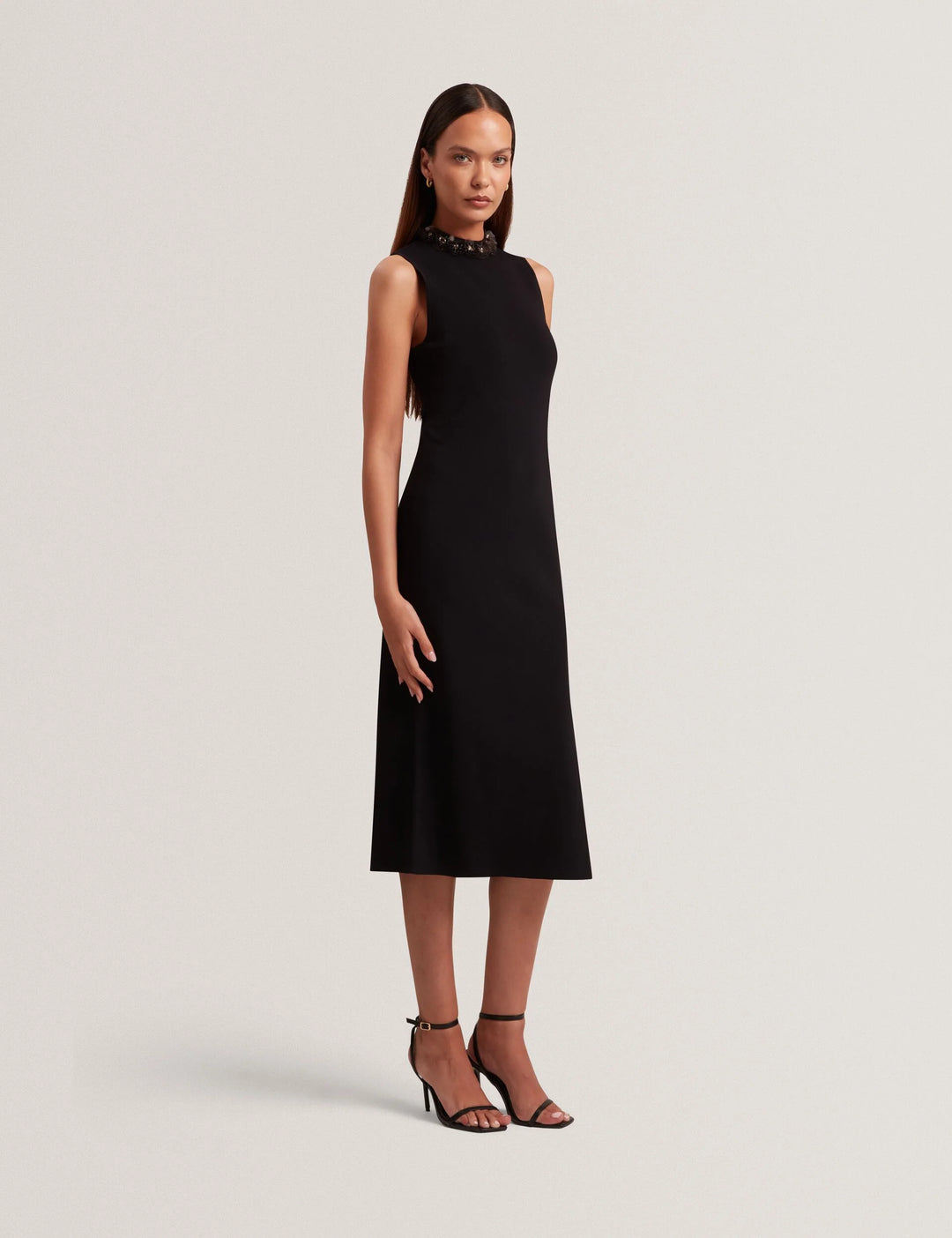 Ted Baker Sivra Robe midi moulante ornée | Noir
