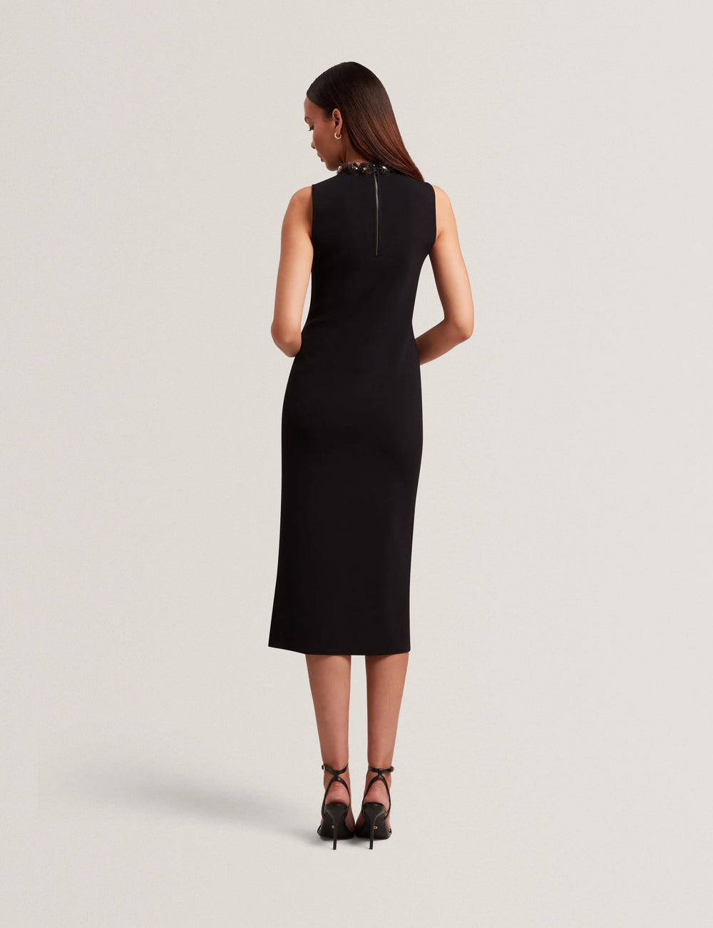 Ted Baker Sivra Robe midi moulante ornée | Noir – vue alternative 2