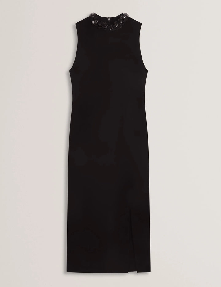 Ted Baker Sivra Vestido midi ajustado con adorno | Negro – vista alternativa 5
