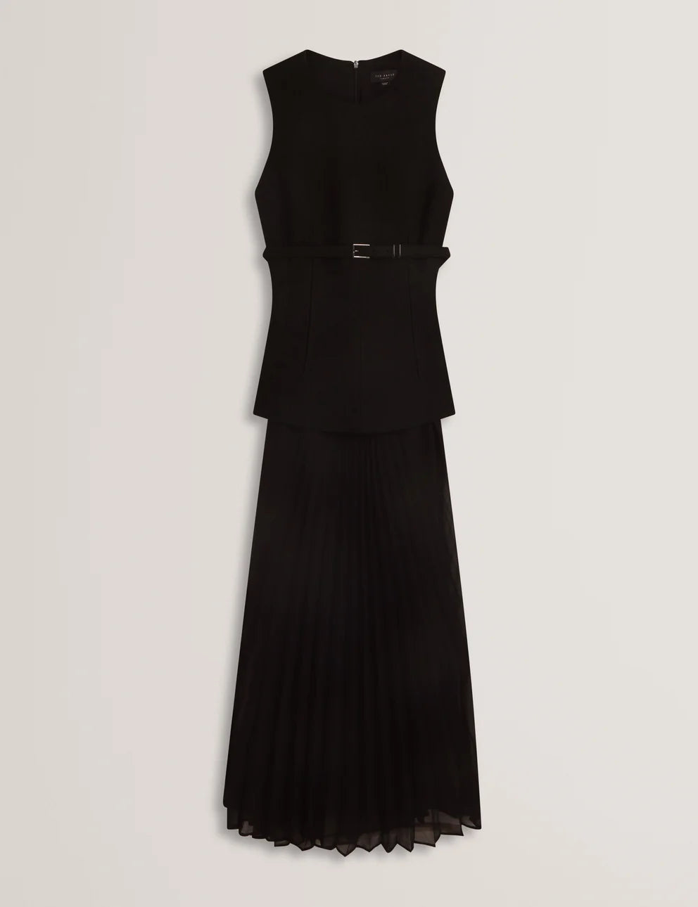 Ted Baker Raddimk Vestido midi con top bouclé y falda plisada | Negro – vista alternativa 5