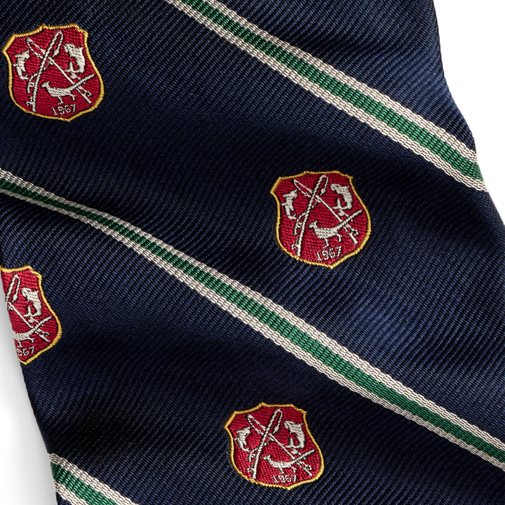Silk Repp Club Tie by Ralph Lauren in Navy, view 2