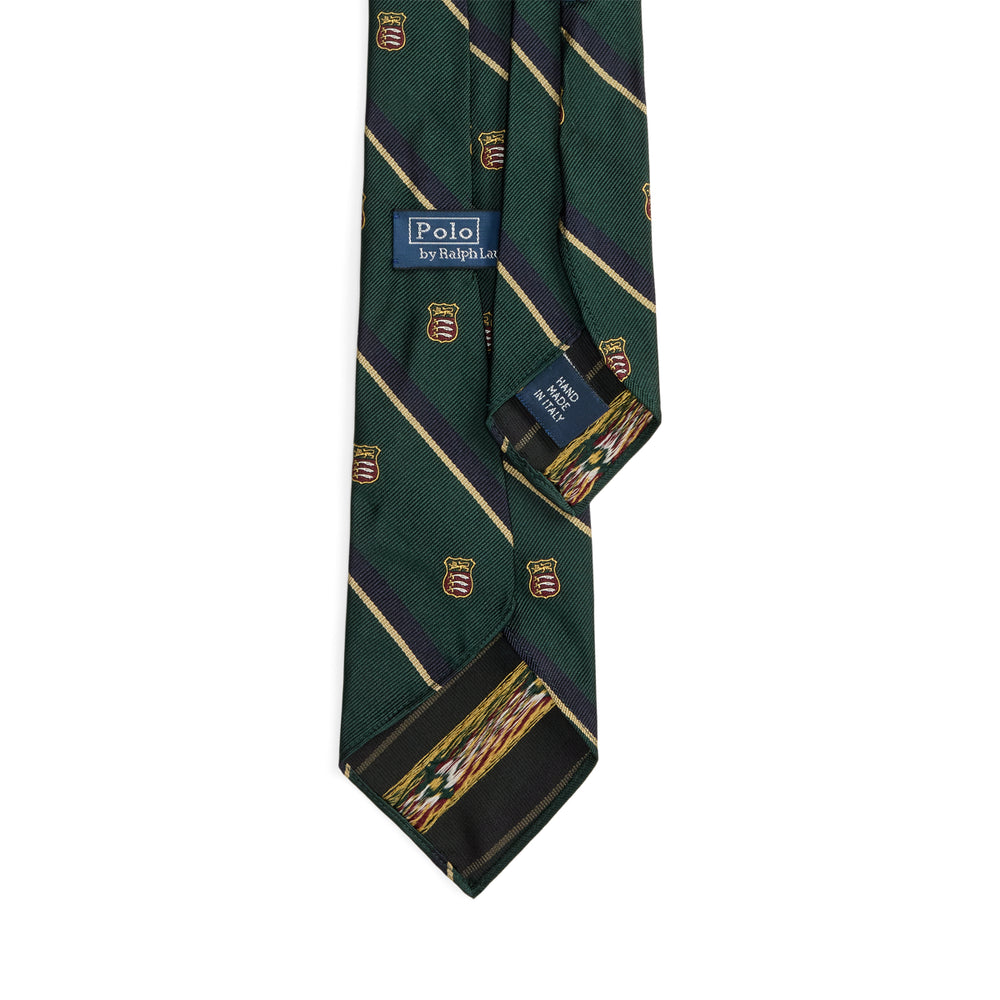 Cravatta club a righe di ispirazione vintage Ralph Lauren | Verde, vista 1