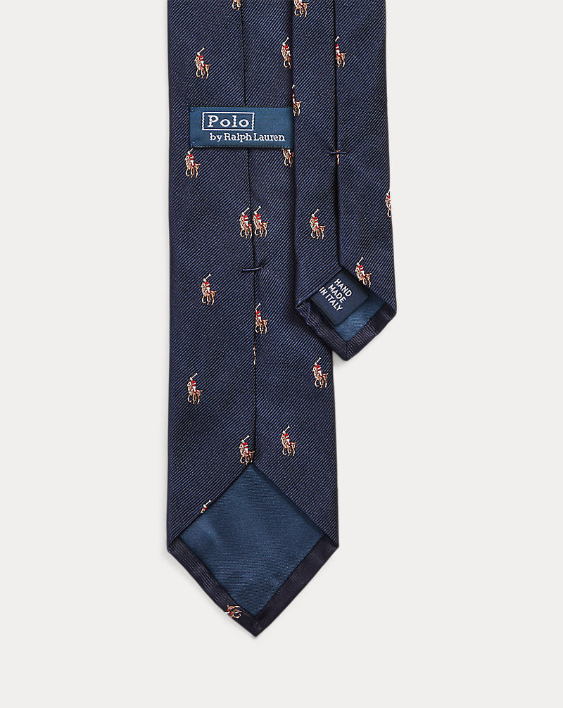 Polo Pony Krawatte aus Seidenrepp Ralph Lauren | Marineblau, Ansicht 2
